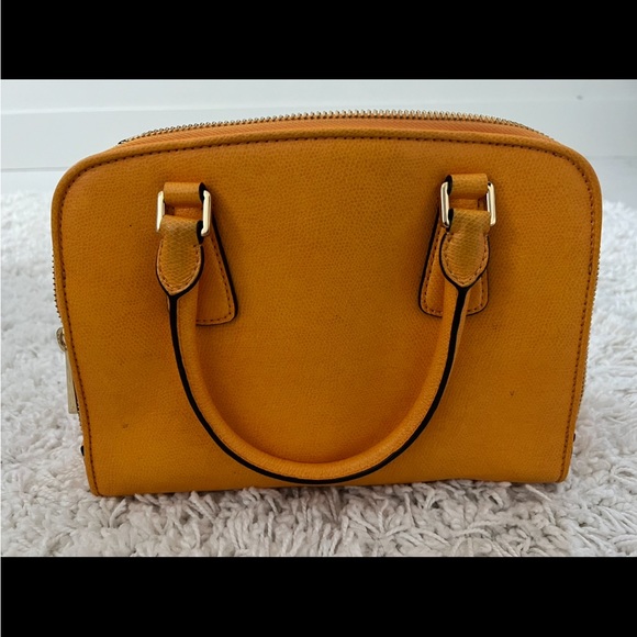 Michael Kors Yellow-Orange Saffiano Satchel - Picture 2 of 12